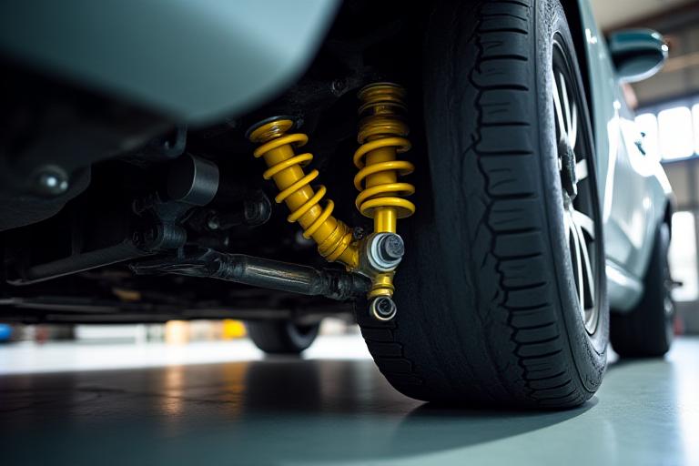 जटिल सस्पेंशन अपग्रेड वाली कार