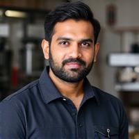 लीड तकनीशियन अर्जुन मेहता का सिर शॉट